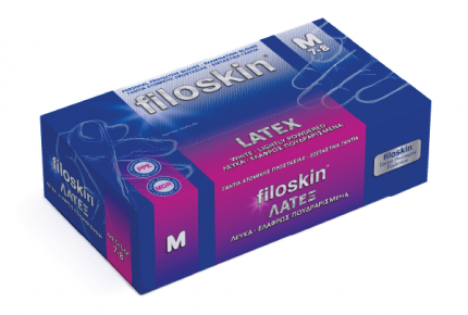 Filoskin Latex Gloves White Powdered