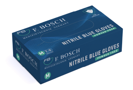 Перчатки F. Bosch Nitrile Blue Powder - Бесплатно
