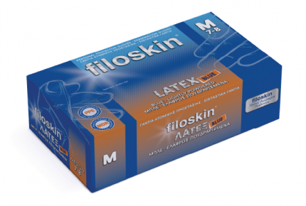 Перчатки Filoskin Latex Blue Powdered