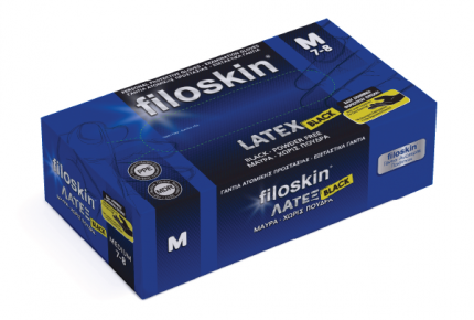 Перчатки Filoskin Latex черные без пудры