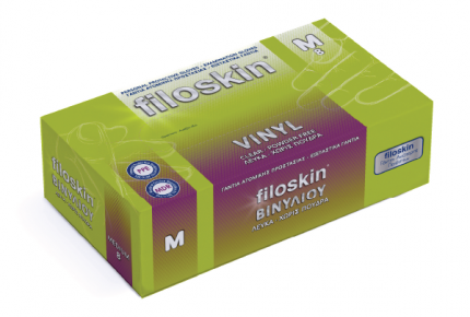 Перчатки Filoskin Vinyl белые (прозрачные) без пудры