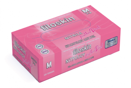 Перчатки нитриловые Filoskin featherPink без пудры 100 шт.