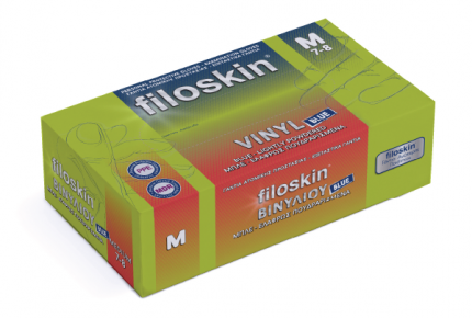 Перчатки Filoskin Vinyl Blue Powdered