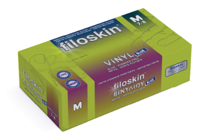 Filoskin Vinyl Gloves Blue Powder-Free