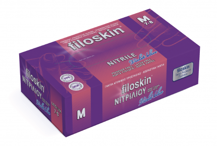 Перчатки Filoskin Фиолетово-синие нитриловые неопудренные