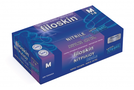 Filoskin Extra Strong Nitrile Gloves Blue Powder-Free