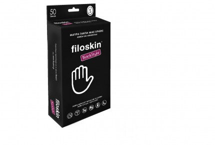 Перчатки Filoskin BlackStyle Nitrile 50 шт. без пудры